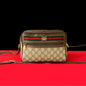 Gucci Old Gucci GG Logo Leather Shoulder Bag