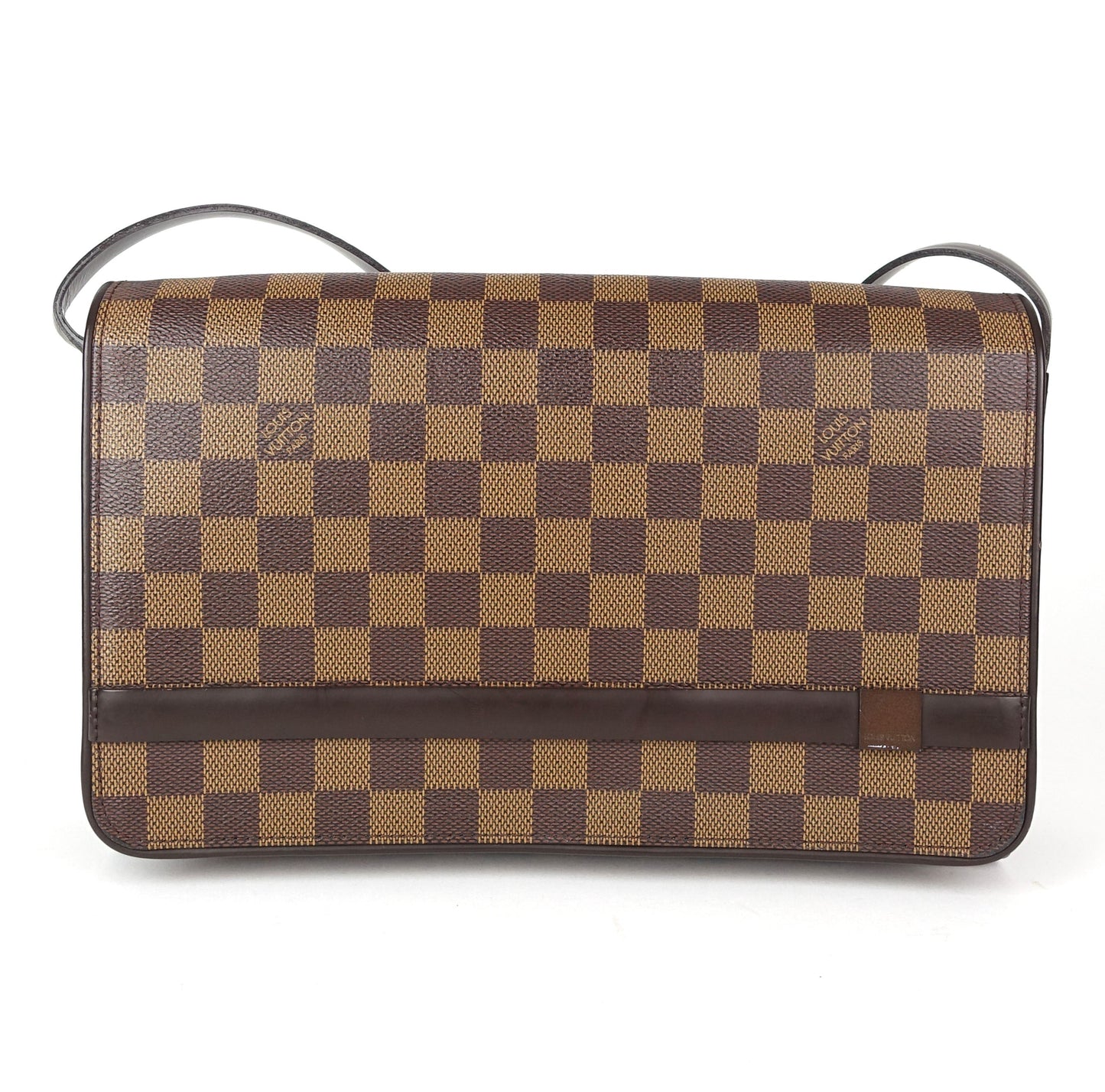 Louis Vuitto Tribeca Carre Damier Ebene Canvas Shoulder Bag