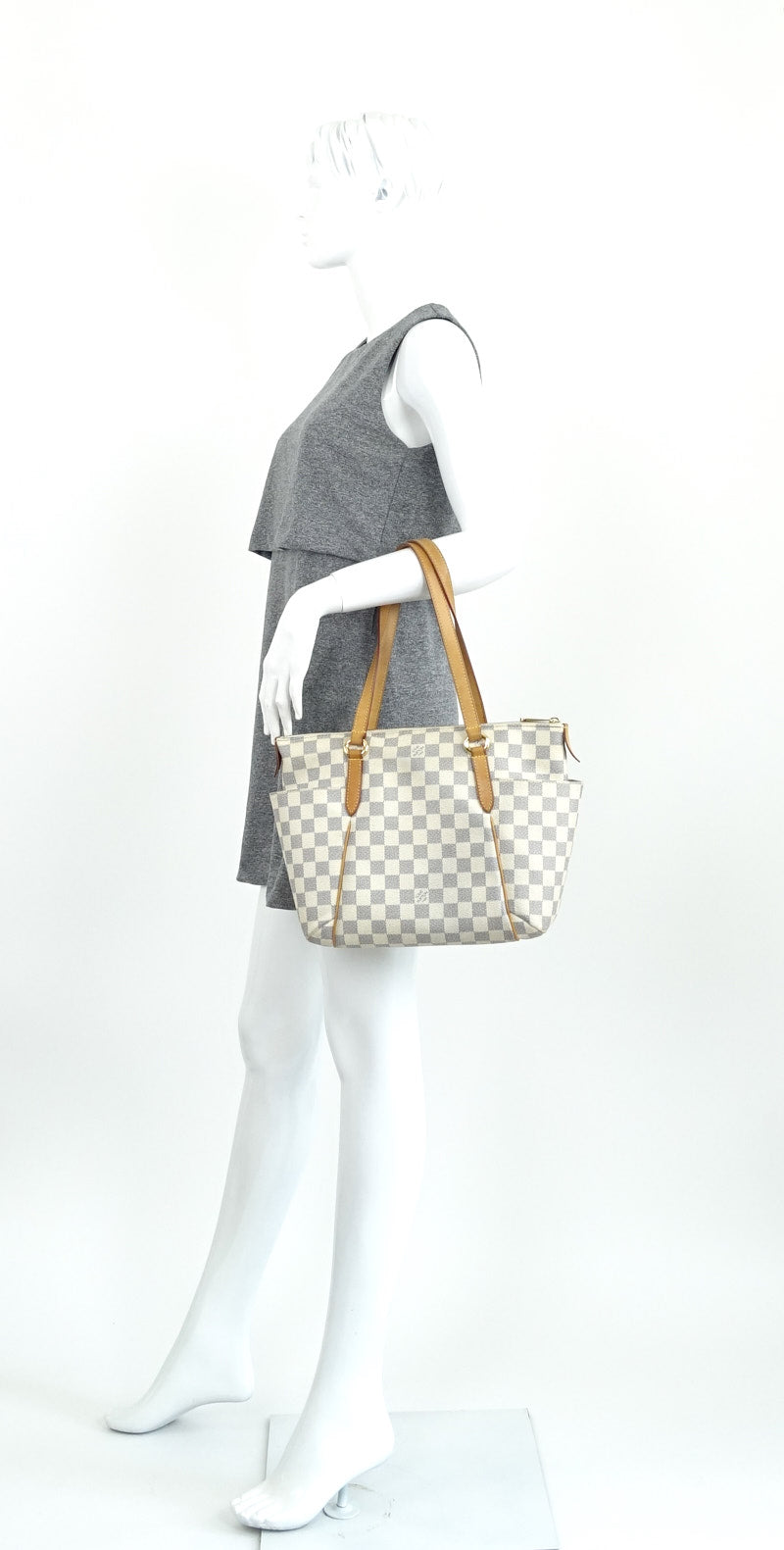 Louis Vuitto Totally PM Damier Azur Canvas Shoulder Bag