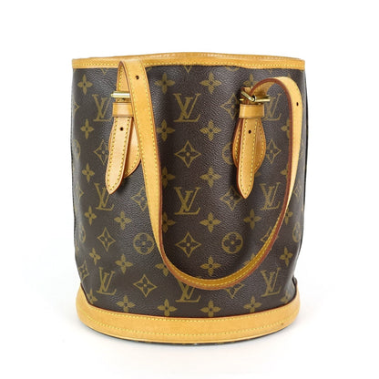 Louis Vuitto Bucket PM Monogram Canvas Shoulder Bag with Pouch