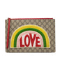 Gucci GG Supreme Rainbow LOVE PVC Clutch Bag