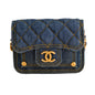 Chanel 23S Denim Quilted Card Holder Shoulder Bag