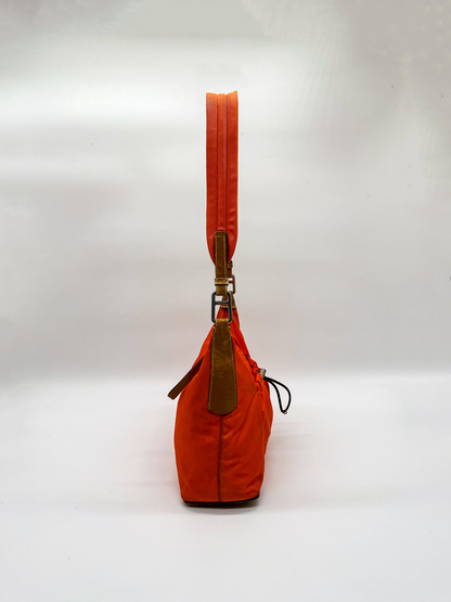 Prada Orange Nylon Shoulder Bag