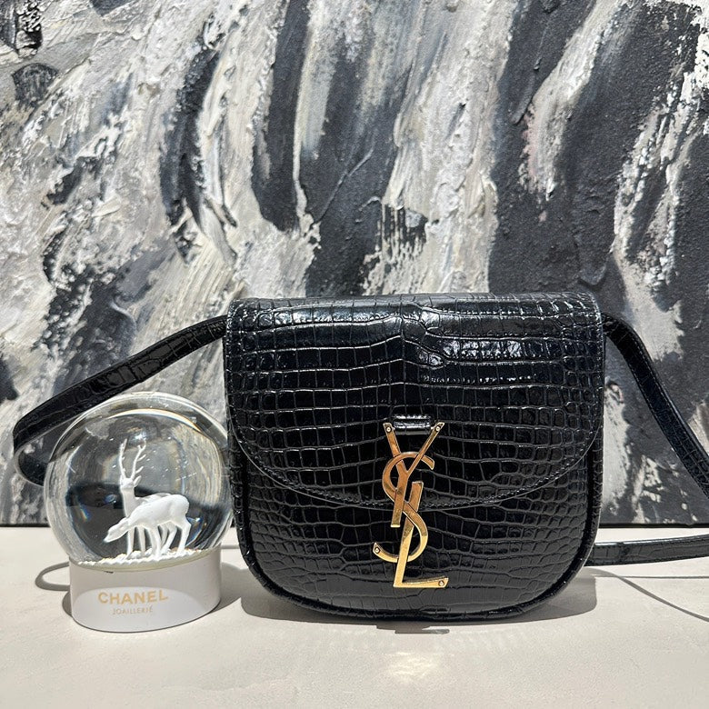   Ysl crocodile pattern saddle bag 13155.