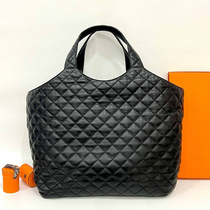 YSL Saint Laurent Black Gold Hardware Large Tote Bag98% New