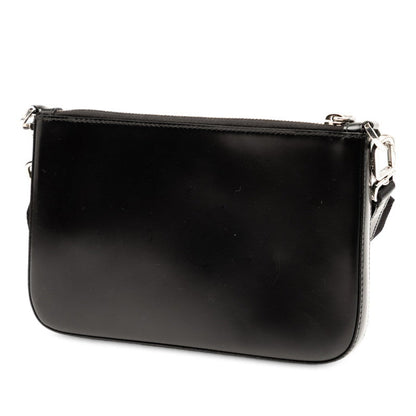 Prada 2VH129 Triangle Logo Plate Leather Shoulder Bag