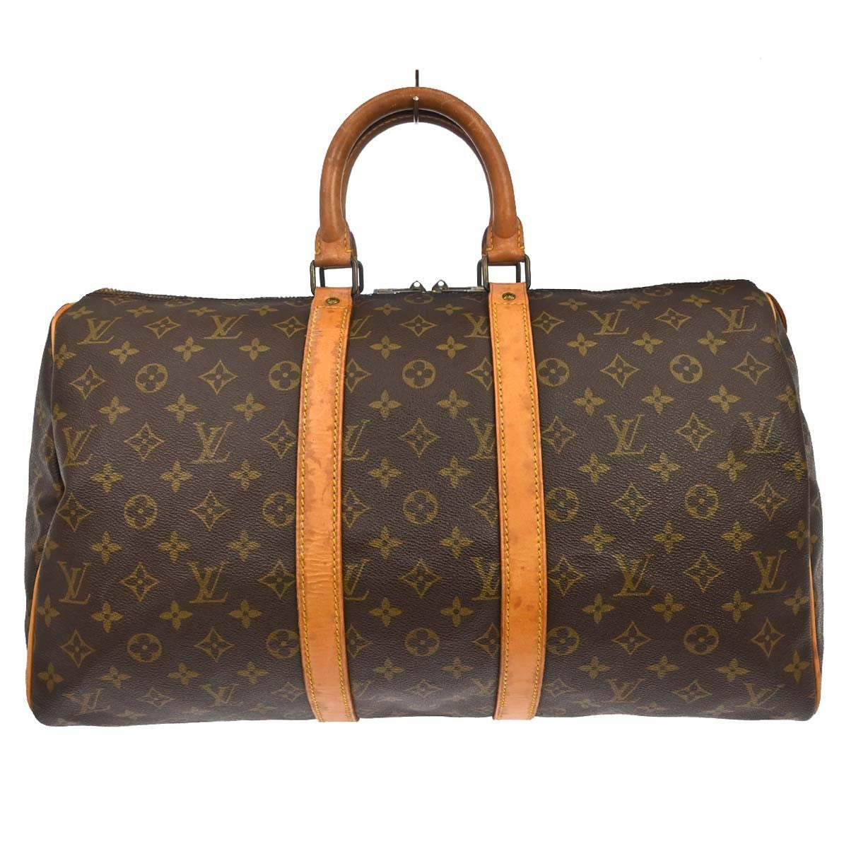 Louis Vuitton Keepall Bag Monogram Canvas Brown Canvas Travel Bag Bag (   )