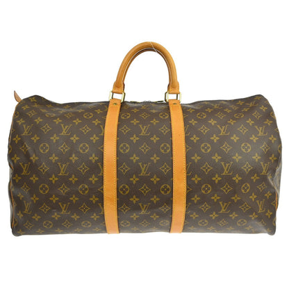 Louis Vuitton Keepall Bag Monogram Canvas Brown Canvas Travel Bag Bag (   )