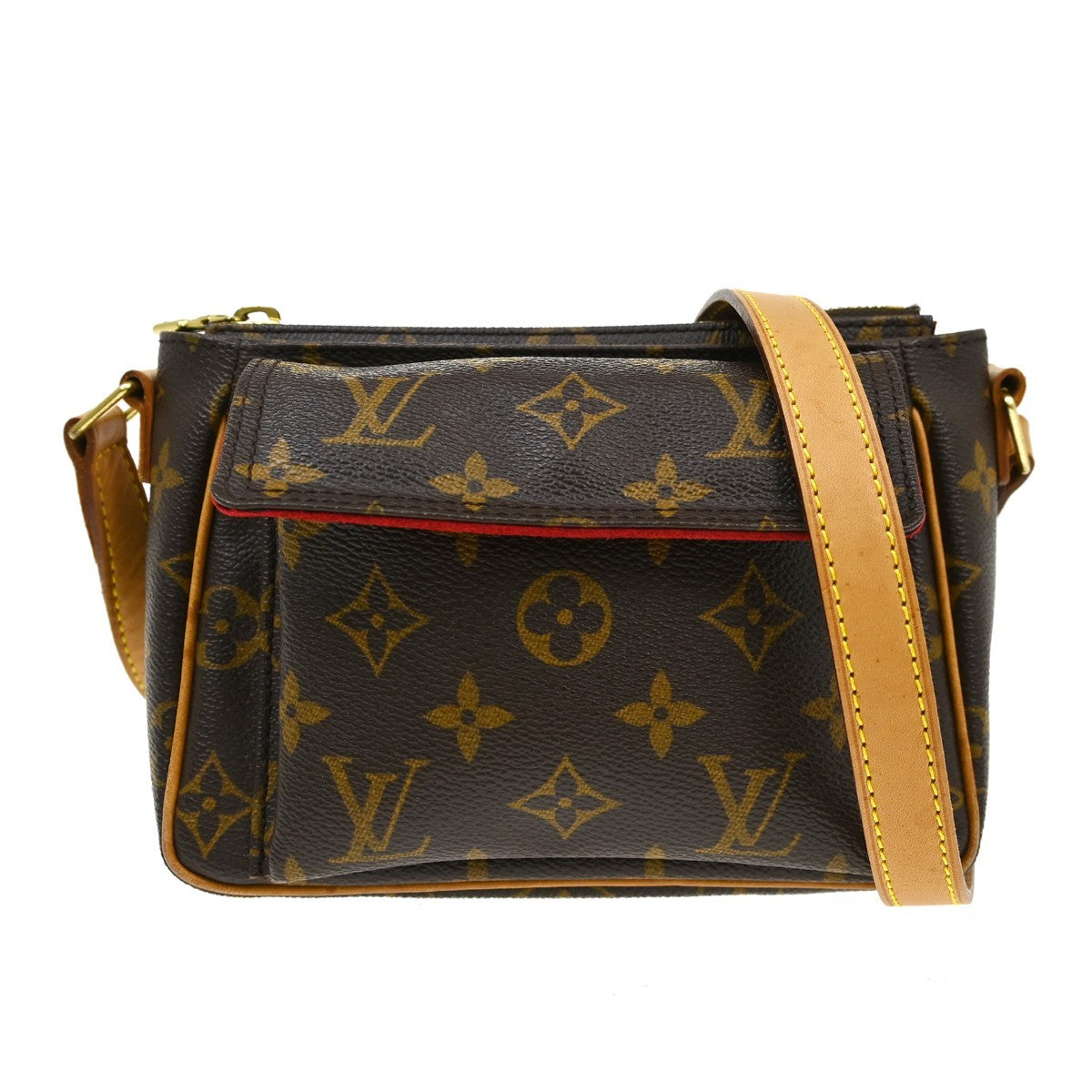 Louis Vuitton Viva Cite Handbag Monogram Canvas Brown Canvas Shoulder Bag Bag (   )