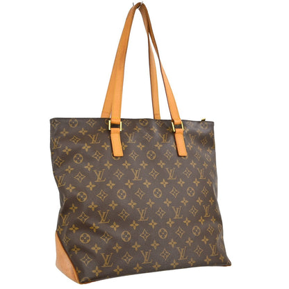 Louis Vuitton Cabas Mezzo Monogram Canvas Brown Canvas Tote Bag Bag (   )