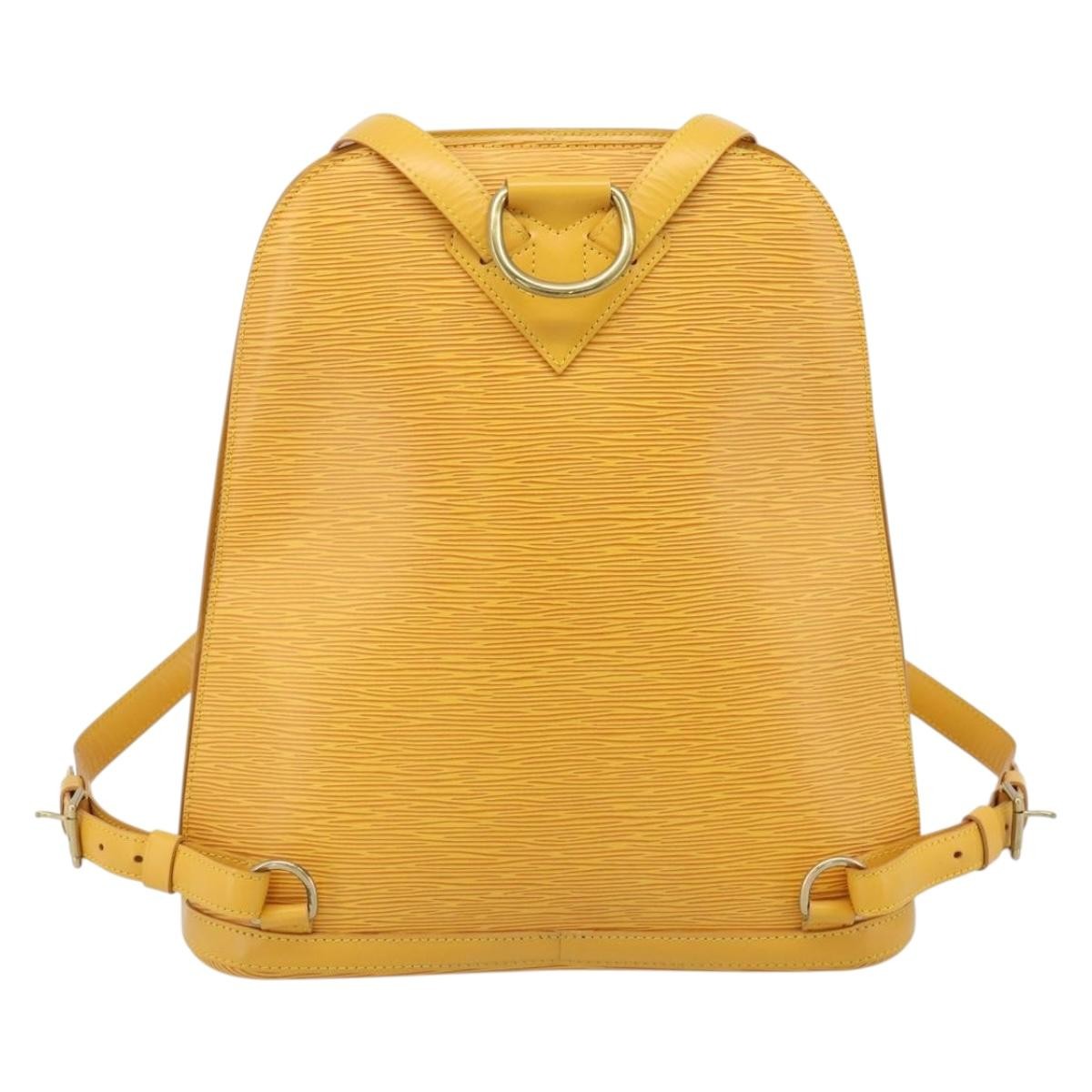 Louis Vuitton Gobelins Backpack Epi Leather Yellow Leather Backpack Bag (   )