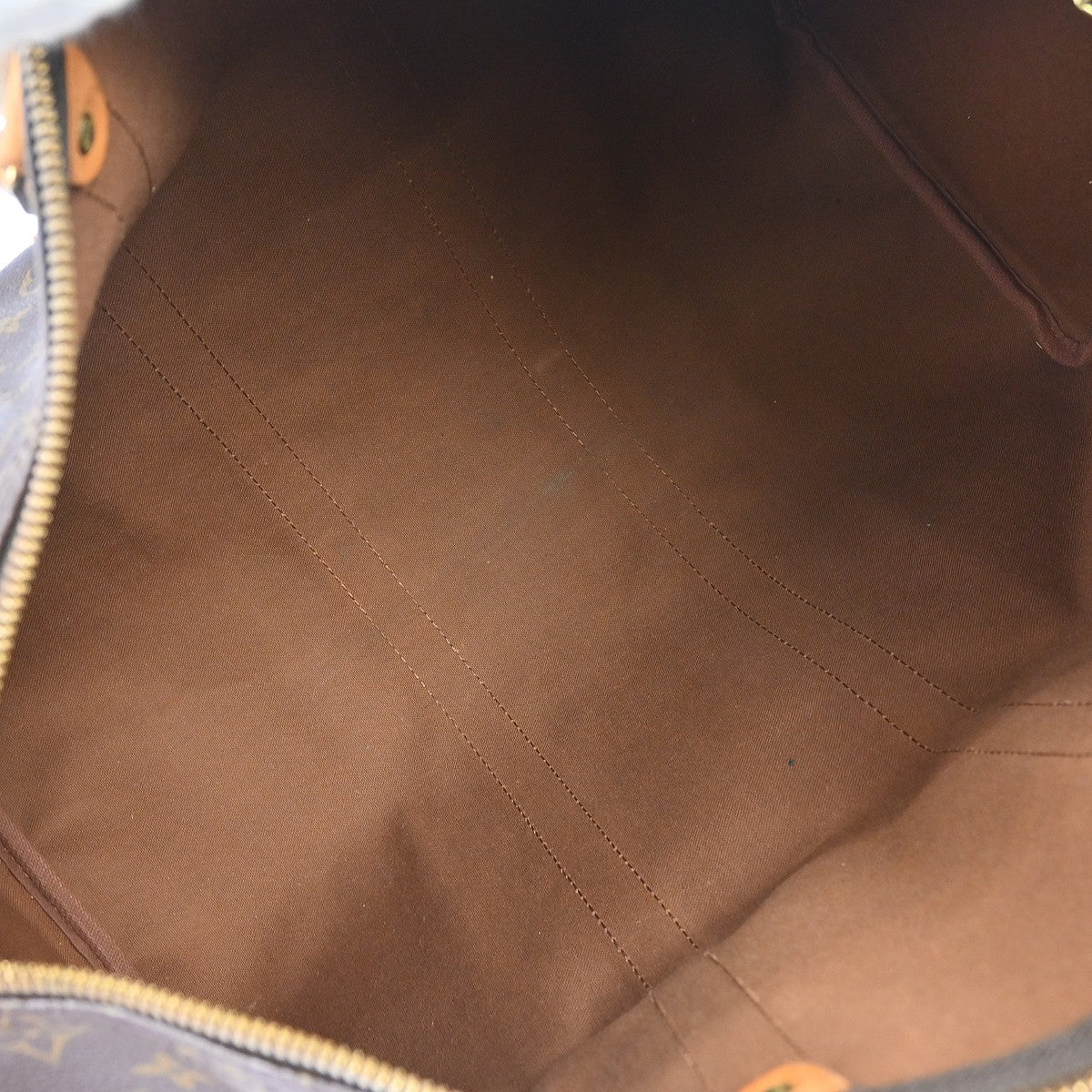 Louis Vuitton Keepall Bag Monogram Canvas Brown Canvas Travel Bag Bag (   )