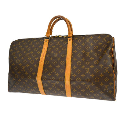Louis Vuitton Keepall Bag Monogram Canvas Brown Canvas Handbag (   )