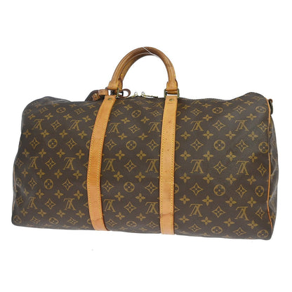 Louis Vuitton Keepall Bandouliere Bag Monogram Canvas Brown Canvas Travel Bag Bag (   )