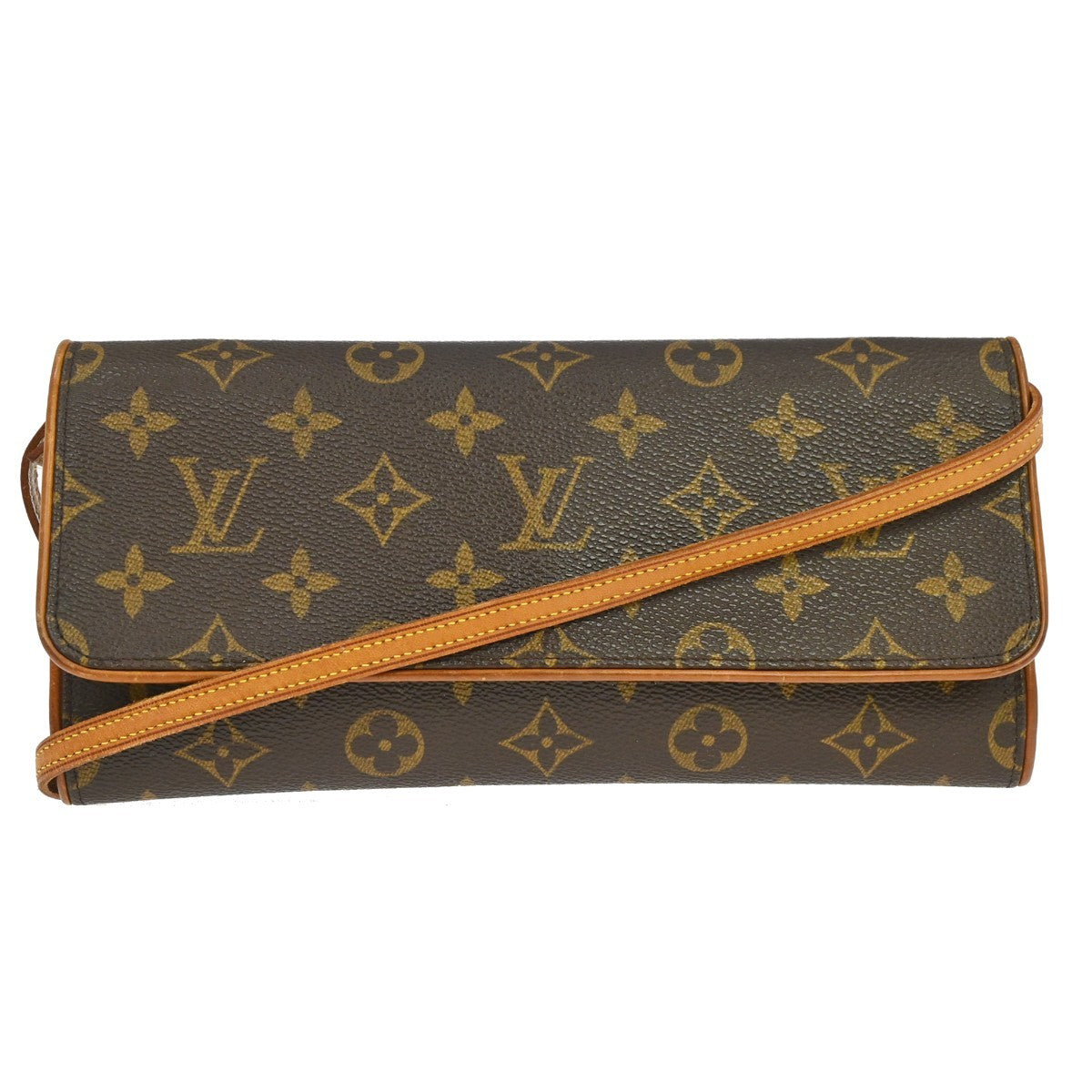 Louis Vuitton Twin Handbag Monogram Canvas Brown Canvas Clutche & Pouche Bag (   )