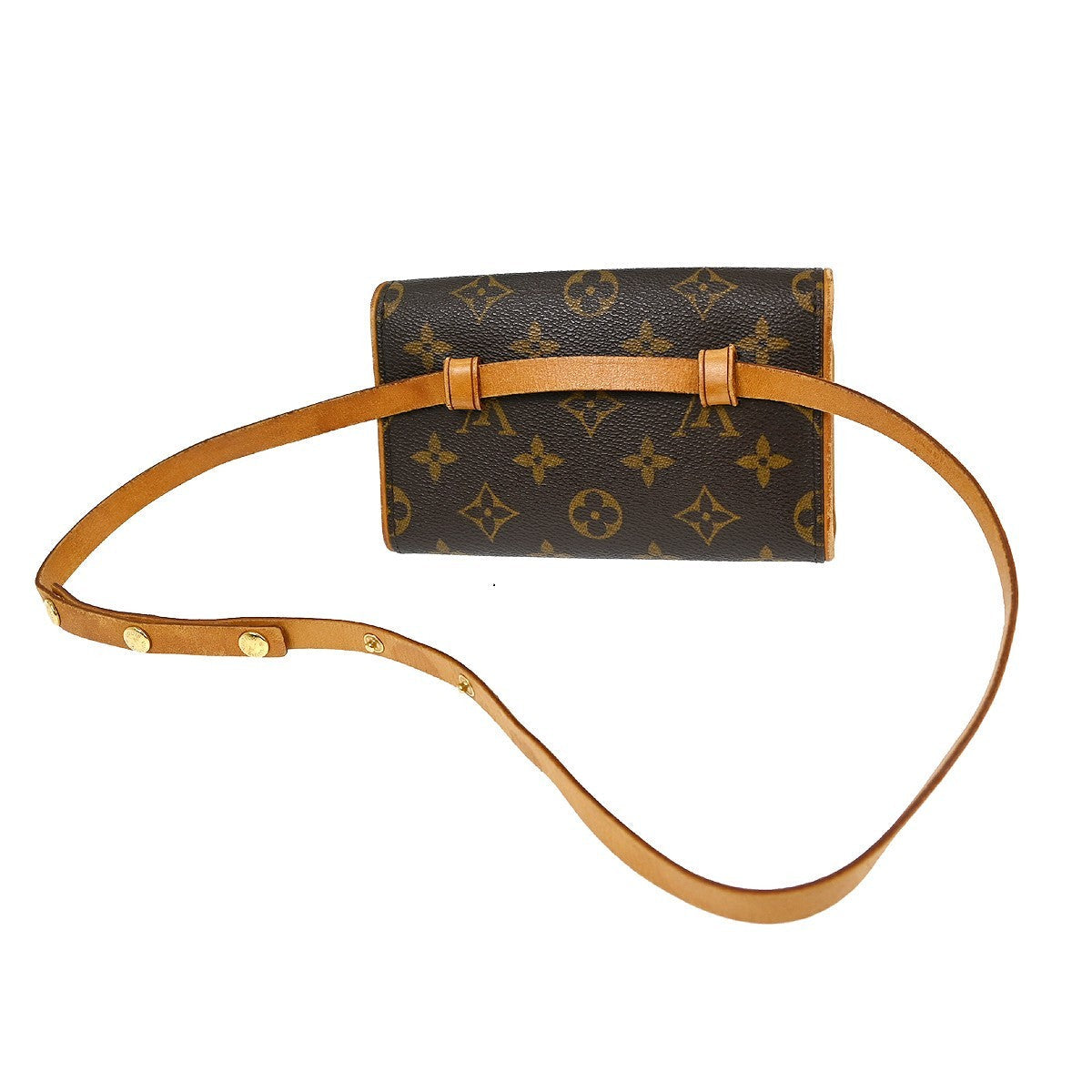 Louis Vuitton Florentine Waist Bag Monogram Canvas Brown Canvas Clutche & Pouche Bag (   )