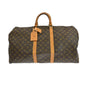 Louis Vuitton Keepall Bag Monogram Canvas Brown Canvas Travel Bag Bag (   )
