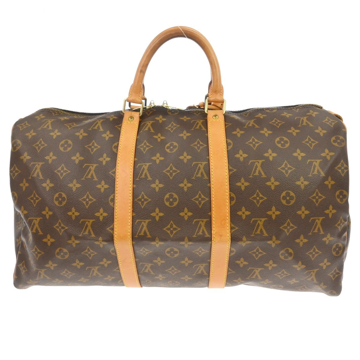 Louis Vuitton Keepall Bag Monogram Canvas Brown Canvas Travel Bag Bag (   )
