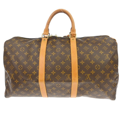 Louis Vuitton Keepall Bag Monogram Canvas Brown Canvas Travel Bag Bag (   )