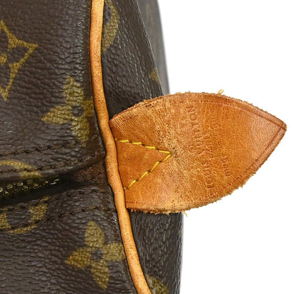 Louis Vuitton Keepall Bag Monogram Canvas Brown Canvas Travel Bag Bag (   )