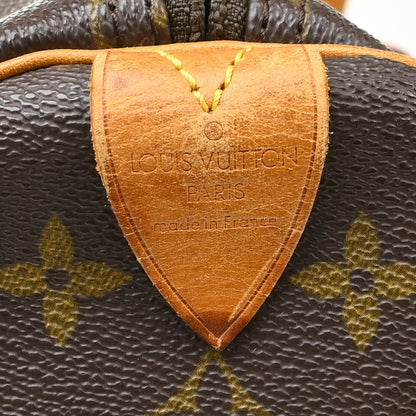 Louis Vuitton Keepall Bag Monogram Canvas Brown Canvas Travel Bag Bag (   )
