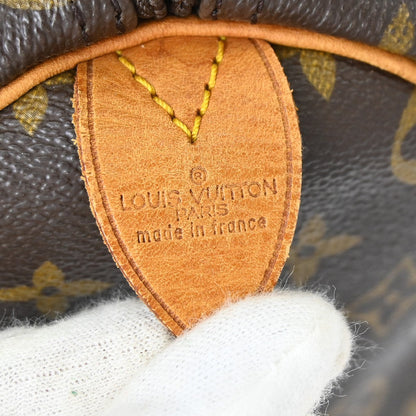 Louis Vuitton Keepall Bag Monogram Canvas Brown Canvas Travel Bag Bag (   )