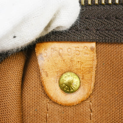 Louis Vuitton Keepall Bag Monogram Canvas Brown Canvas Travel Bag Bag (   )