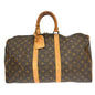 Louis Vuitton Keepall Bag Monogram Canvas Brown Canvas Travel Bag Bag (   )