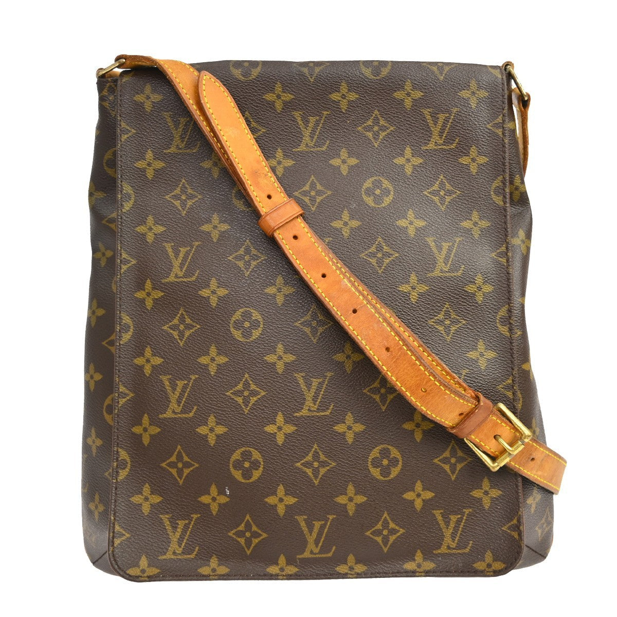 Louis Vuitton Musette Handbag Monogram Canvas Brown Canvas Shoulder Bag Bag (   )