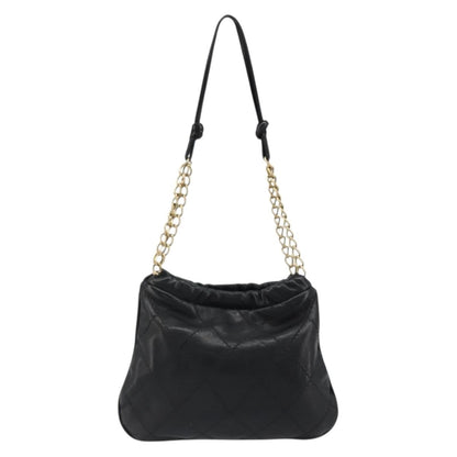Chanel Chain Tote Leather Black Leather Shoulder Bag Bag (   )