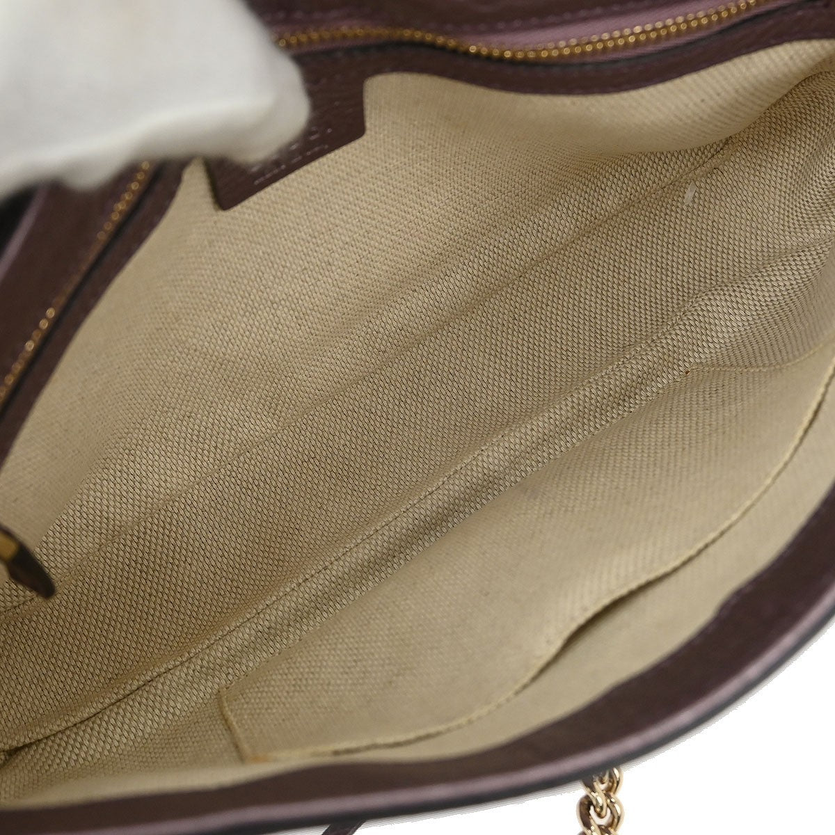 Gucci Soho Chain Crossbody Bag Leather Purple Leather Shoulder Bag Bag (   )