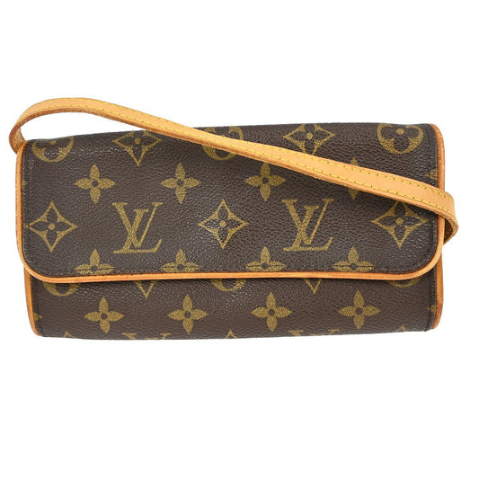 Louis Vuitton Twin Handbag Monogram Canvas Brown Canvas Clutche & Pouche Bag (   )