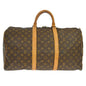 Louis Vuitton Keepall Bag Monogram Canvas Brown Canvas Travel Bag Bag (   )