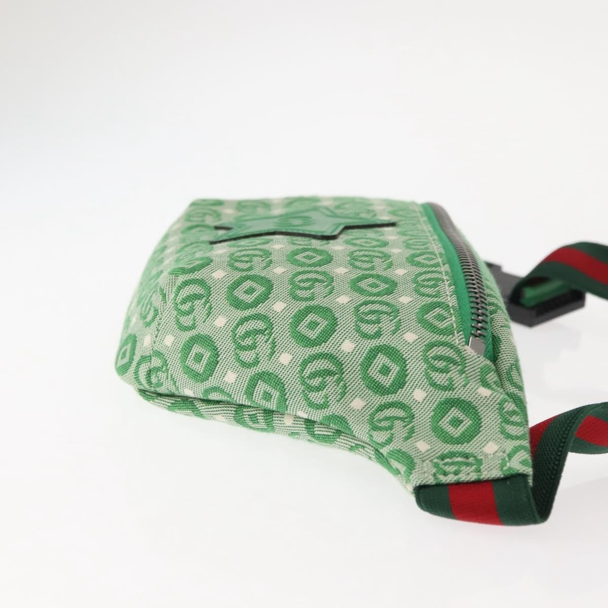 Gucci Waist Pouch Belt Bag Gg Canvas Green Canvas Clutche & Pouche Bag (   )