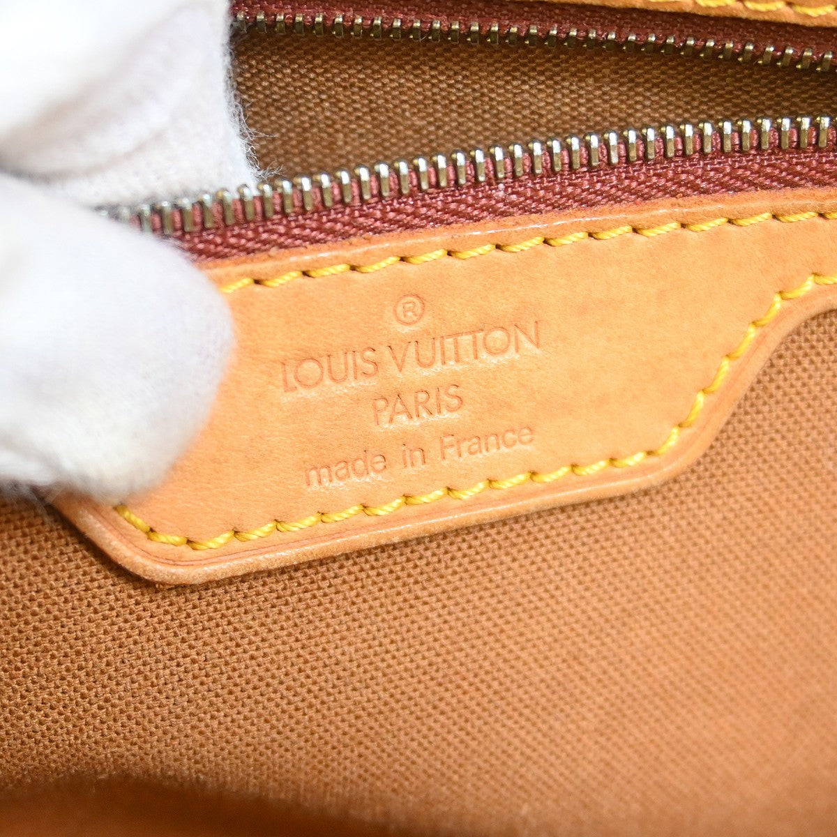 Louis Vuitton Cabas Mezzo Monogram Canvas Brown Canvas Tote Bag Bag (   )