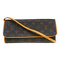 Louis Vuitton Twin Handbag Monogram Canvas Brown Canvas Clutche & Pouche Bag (   )