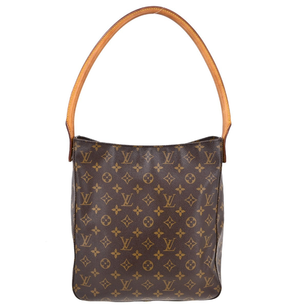 Louis Vuitton Monogram Looping Handbag Monogram Canvas Brown Canvas Shoulder Bag Bag (   )
