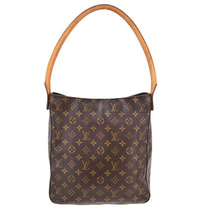 Louis Vuitton Monogram Looping Handbag Monogram Canvas Brown Canvas Shoulder Bag Bag (   )