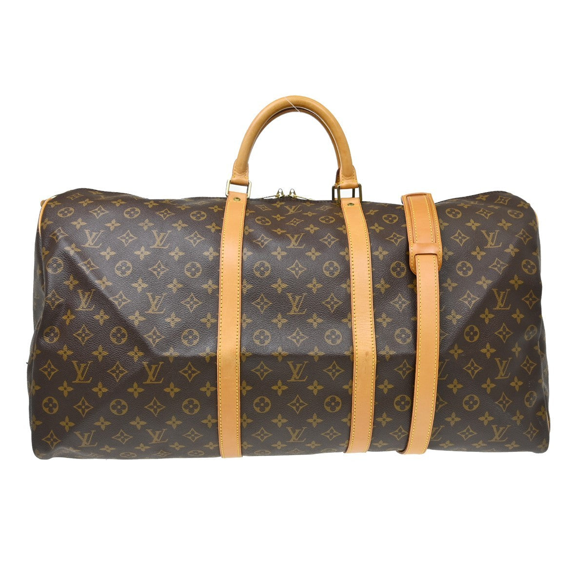 Louis Vuitton Keepall Bandouliere Bag Monogram Canvas Brown Canvas Travel Bag Bag (   )