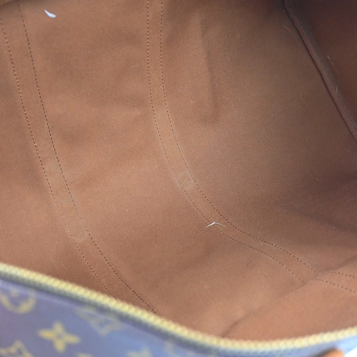 Louis Vuitton Keepall Bag Monogram Canvas Brown Canvas Travel Bag Bag (   )