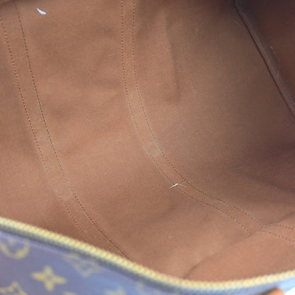 Louis Vuitton Keepall Bag Monogram Canvas Brown Canvas Travel Bag Bag (   )