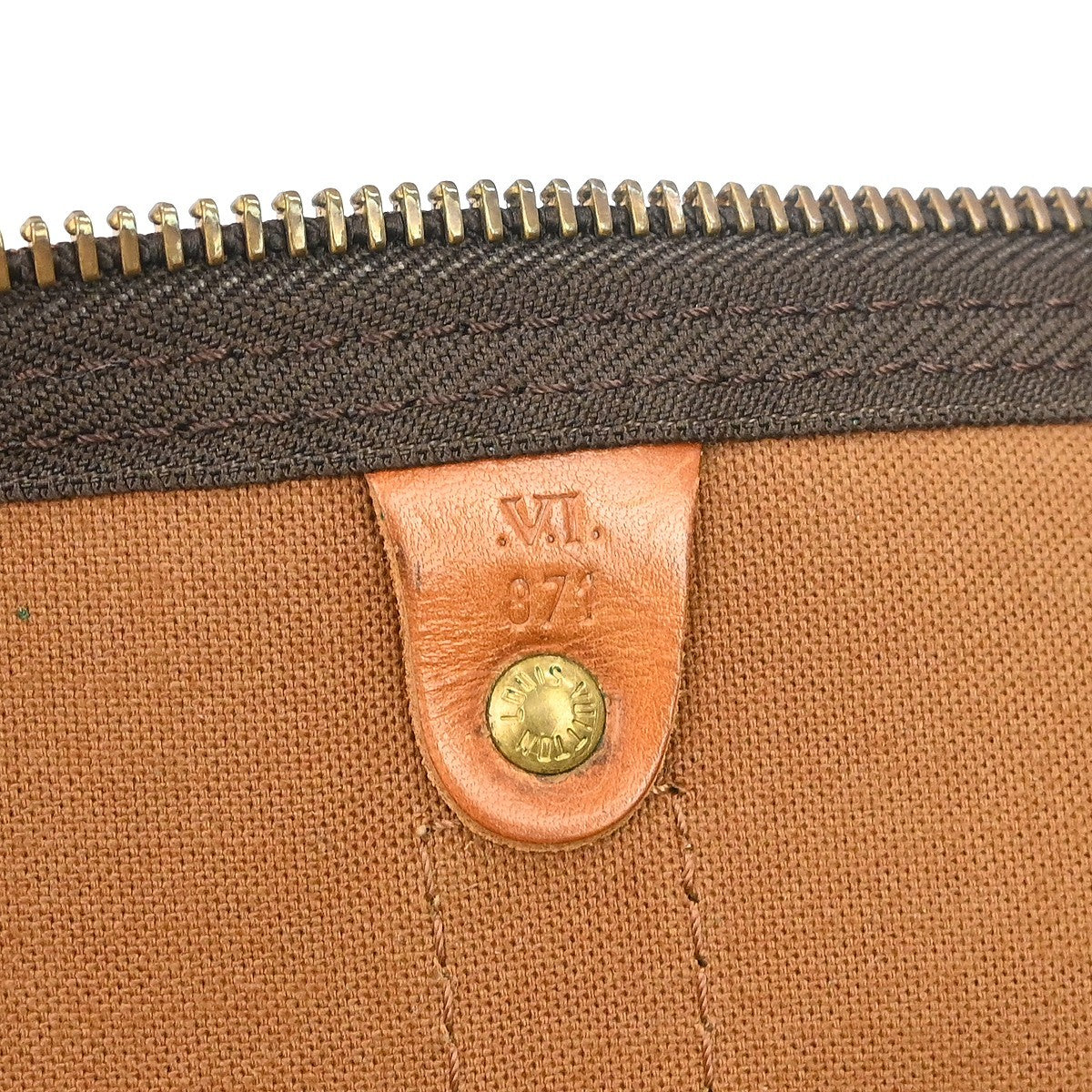 Louis Vuitton Keepall Bag Monogram Canvas Brown Canvas Travel Bag Bag (   )
