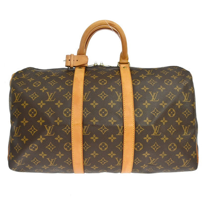 Louis Vuitton Keepall Bag Monogram Canvas Brown Canvas Travel Bag Bag (   )