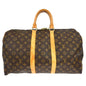 Louis Vuitton Keepall Bag Monogram Canvas Brown Canvas Travel Bag Bag (   )