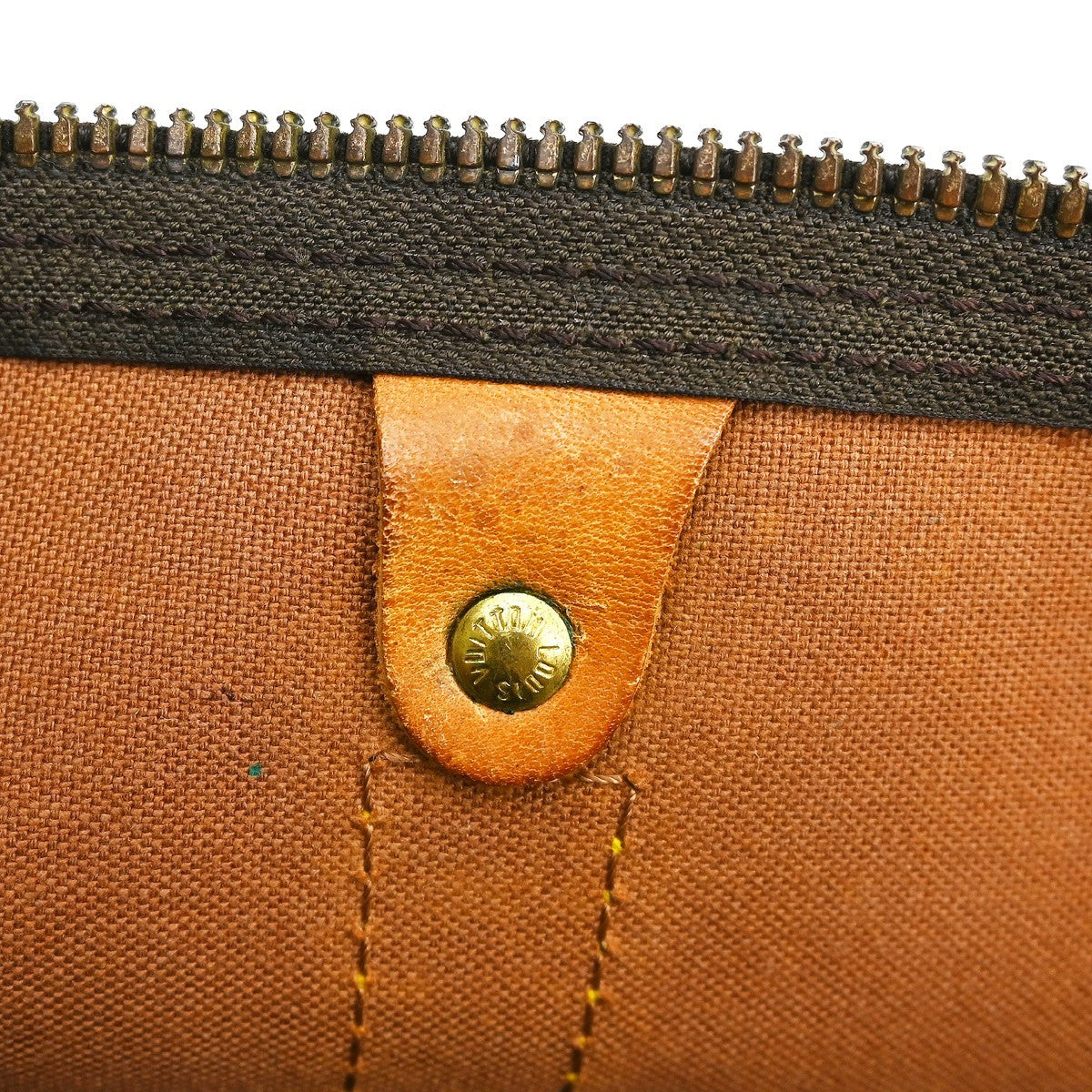 Louis Vuitton Keepall Bag Monogram Canvas Brown Canvas Travel Bag Bag (   )