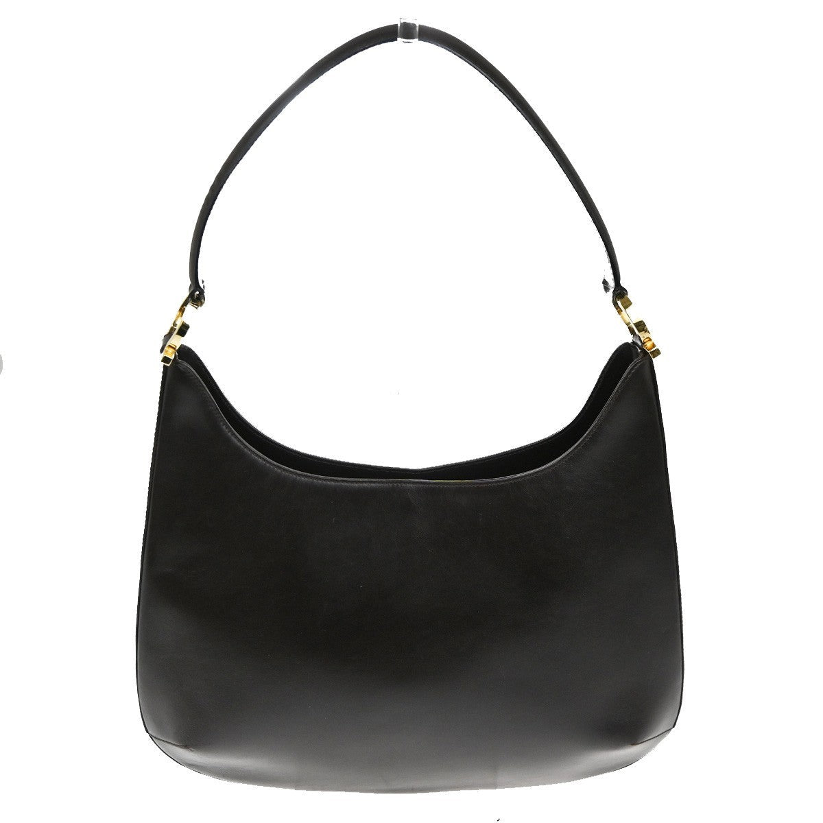 Salvatore Ferragamo Gancini Shoulder Bag Leather Brown Leather Shoulder Bag Bag (   )