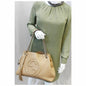 GUCCI Soho Pebbled Leather Chain Shoulder Bag 308982 Beige