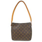 Louis Vuitton Monogram Looping Handbag Monogram Canvas Brown Canvas Shoulder Bag Bag (   )