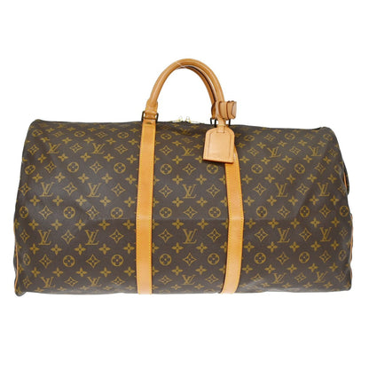 Louis Vuitton Keepall Bag Monogram Canvas Brown Canvas Travel Bag Bag (   )