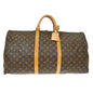 Louis Vuitton Keepall Bag Monogram Canvas Brown Canvas Travel Bag Bag (   )